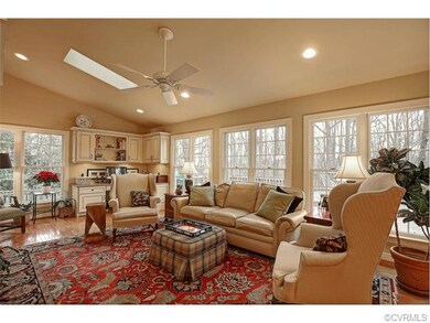 Florida Room has built-in desk & bookcases, recess