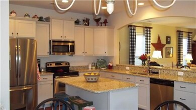Cook dinner in this extravagant kitchen while entertaining guests in this open floor plan.