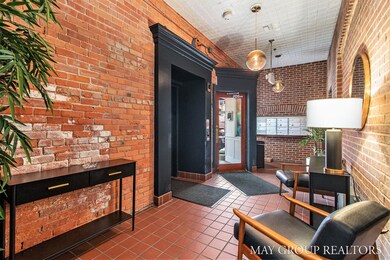 Lobby/ parking lot entrance.