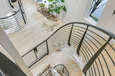 Stairs with wood finished floors