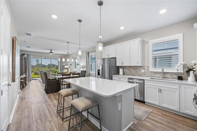 Open plan flows from entry