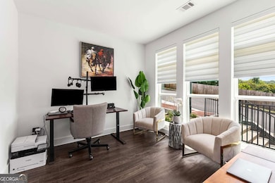 A perfect office or bedroom bathed in natural light.