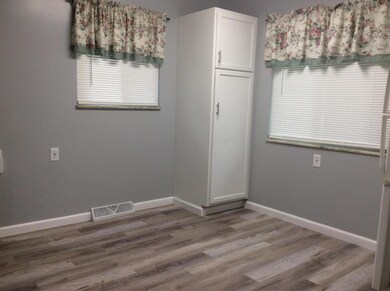 Freshly painted, new floor in kitchen