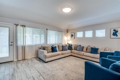 Living area featuring wood finished floors