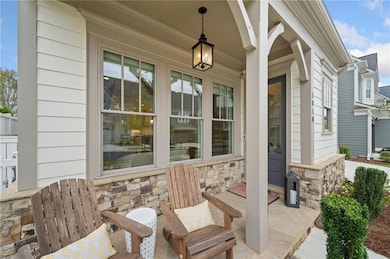 Covered front porch.