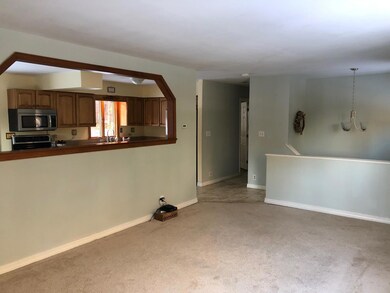 living room into kitchen