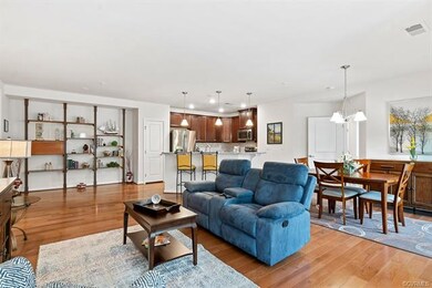 Family room, kitchen and dining room