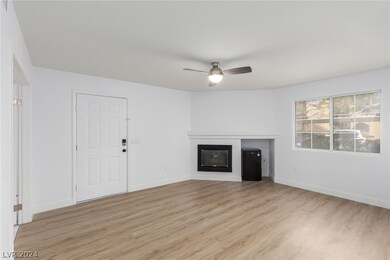 Living room with fireplace