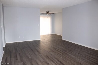 View from front door looking at living room.  All