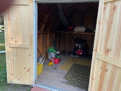 Interior of shed
