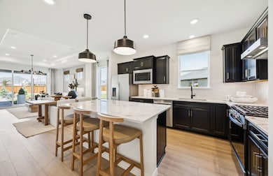 Spacious island kitchen *model representation