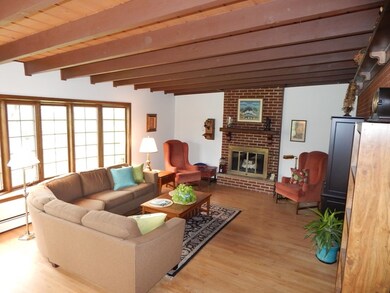 Wood burning fireplace, separate heating source, b