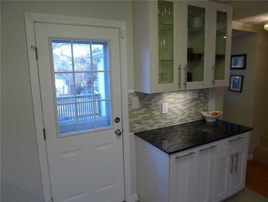Kitchen. New Kitchen with view of back deck