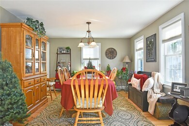 Dining room with hardwood floors