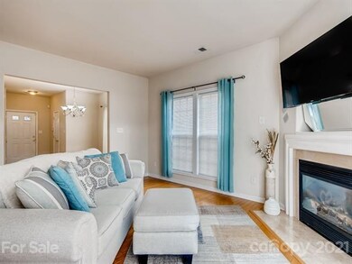 Enjoy your living area with fireplace.