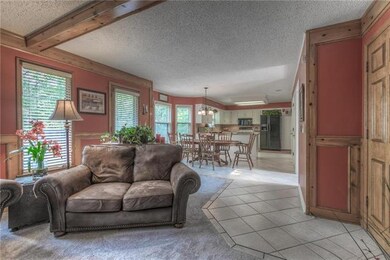 Nice and open to the kitchen, and walks out to the