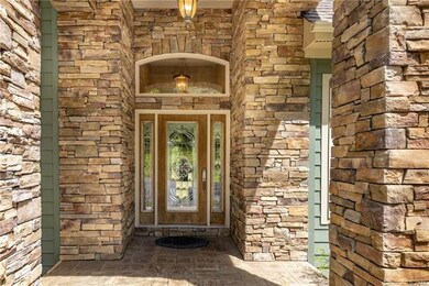 Stunning Stacked Rock Entrance to Home