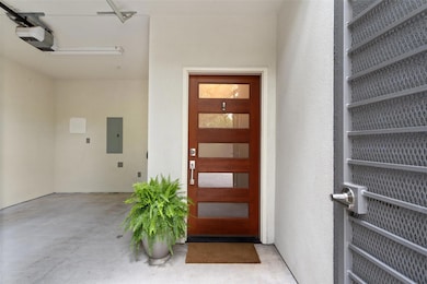 Entrance to property with electric panel