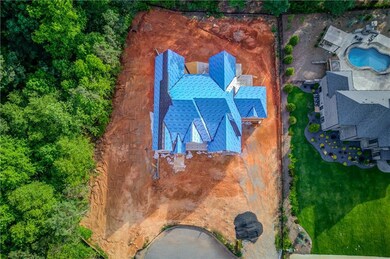 Bird's eye view of a pool area