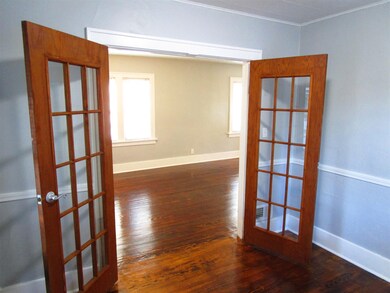 French Doors and Refinished Hardwood Floor