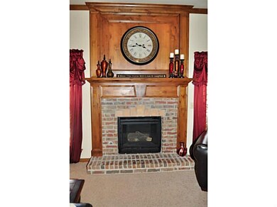 Living Room. Beautiful grand fireplace!