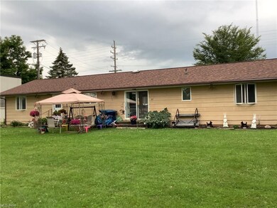 Rear view of house from back yard