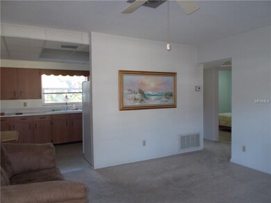 Opening between kitchen and living room