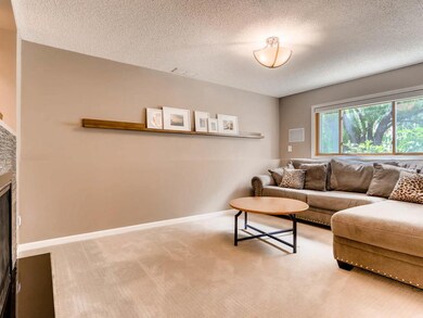 Lower level family room complete with gas fireplac