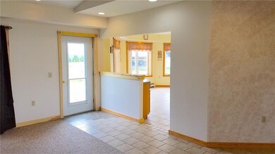View from living room into the kitchen.