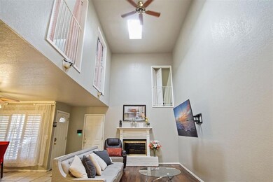 Living room with ceiling fan