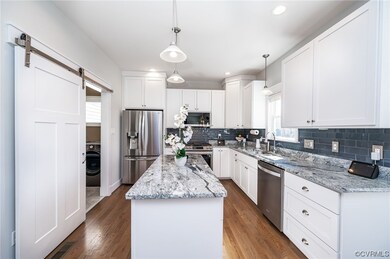 Open concept kitchen, expansive island, state of t