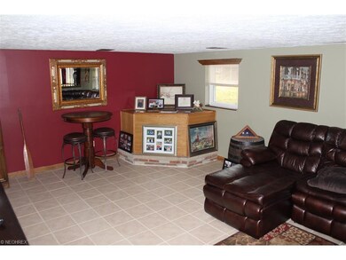 Off the dining room and living room is the family 