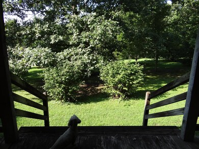 Secluded front porch