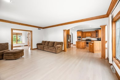 Great room opens to kitchen