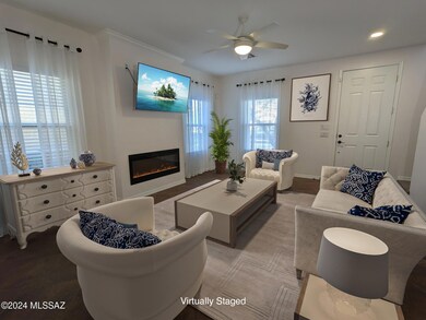 Living room virtually staged