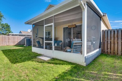 Fenced in back of home
