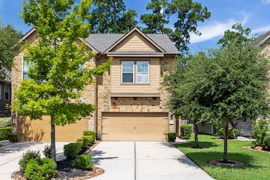 Front view, 2-car garage
