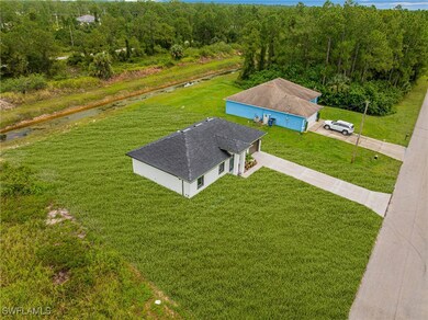 Aerial view of a heavily wooded area