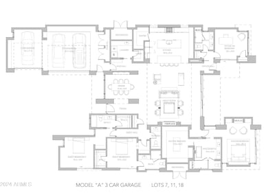 MODEL A 3 CAR FLOOR PLAN