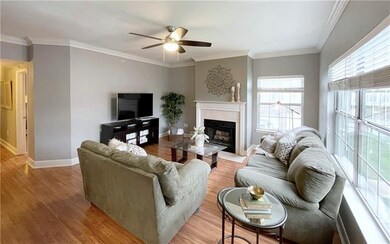 Lovely light filled living space with charming fir