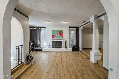 Front Living Space with Fireplace