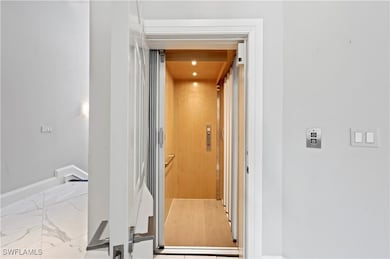 Private elevator from garage