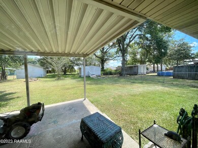 Back patio and yard