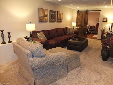 Spacious family room in finished lower level.