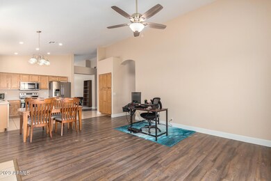 family room to kitchen