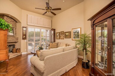 Living Room w/SS Fireplace/Wood Floors