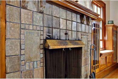 Batchelder tiled fireplace
