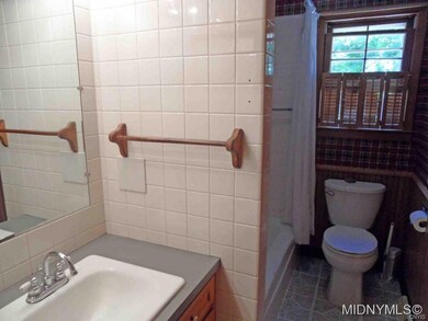 One of the two full baths