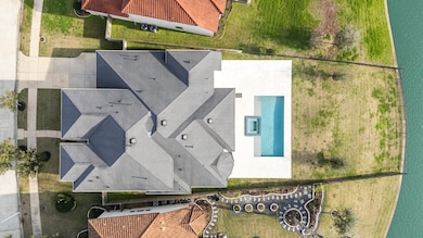 Overhead view shows the large lot which is 220 fee