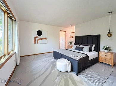 Virtually staged Master Bedroom